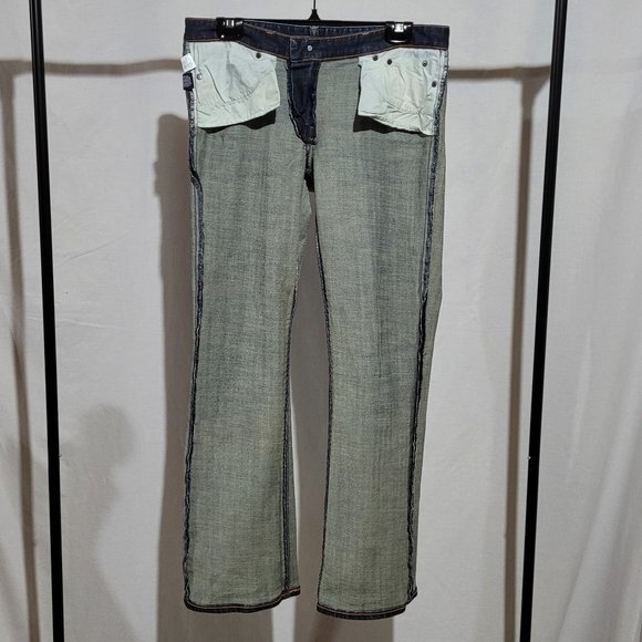 Boot cut jeans J. Crew petite dark wash distressed stretch cotton denim pants - Picture 3 of 14